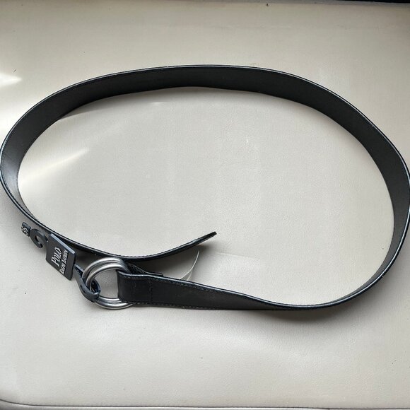 Polo Ralph Lauren Italian Leather Mens Black D-Ring Belt 36